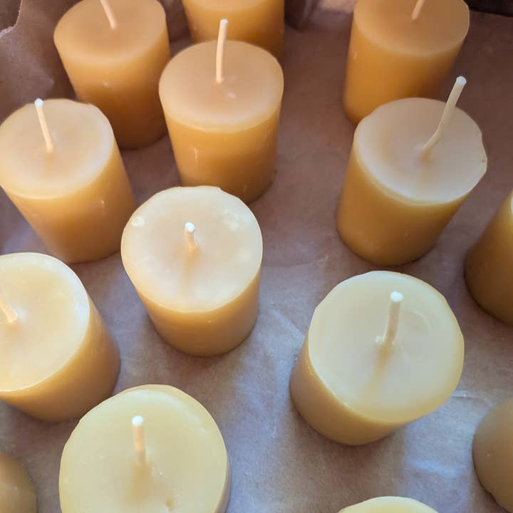 Yarrow Bone Farmstead - Wholesale Votive Candle - Beeswax Vintage Votive Candles 0