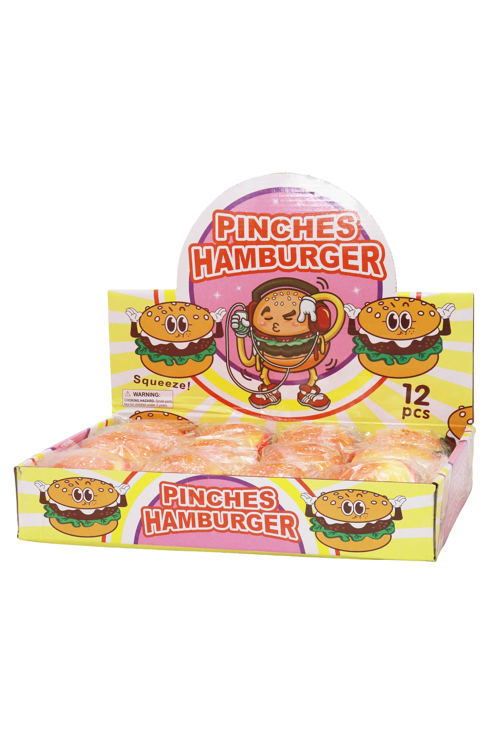 AS SHOWN Realistic Hamburger Fluffy Slime Filled Squishy for wholesale on Faire1