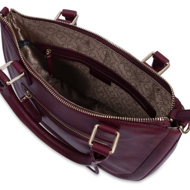 SADDLER – Großhandel Henkeltasche – Damen – SADDLER "Chloe" Echtleder-Handtasche mit zwei Griffen und Umhängegurt - Handgefertigt, mit Erinnerungsbeutel14