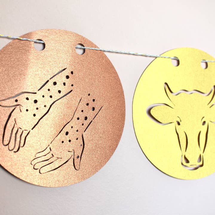 thekitcut - Vente Fanion/guirlande - Guirlande des 10 fléaux de la Pâque | Décoration de fête juive5