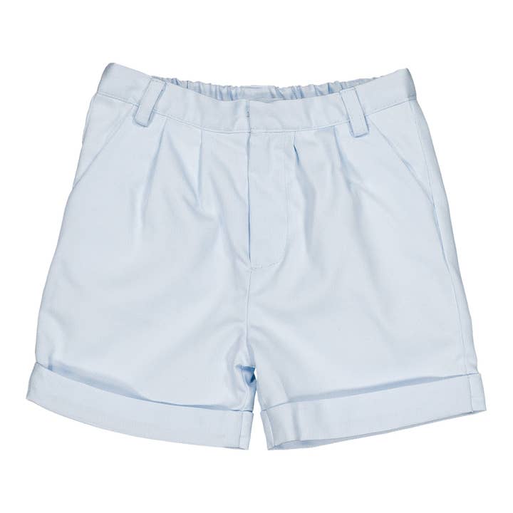 Adam, shorty, i himmelblå piqué for engroshandel hos Kidiwi handmade