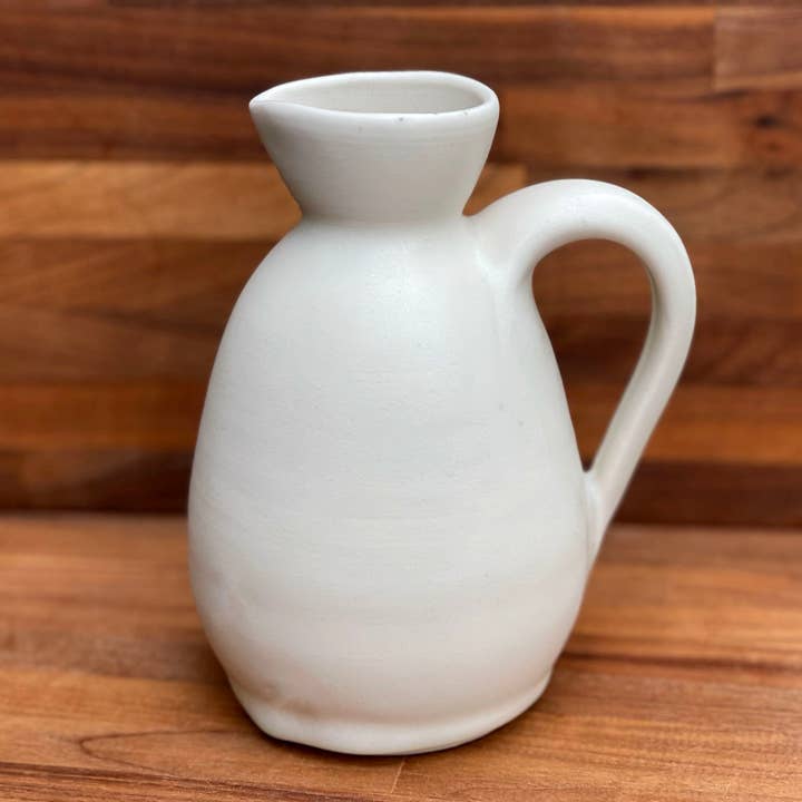 Soft Minimalist White Jug, Pitcher, Creamer, Pourer. for wholesale by Chrys' Porcelain