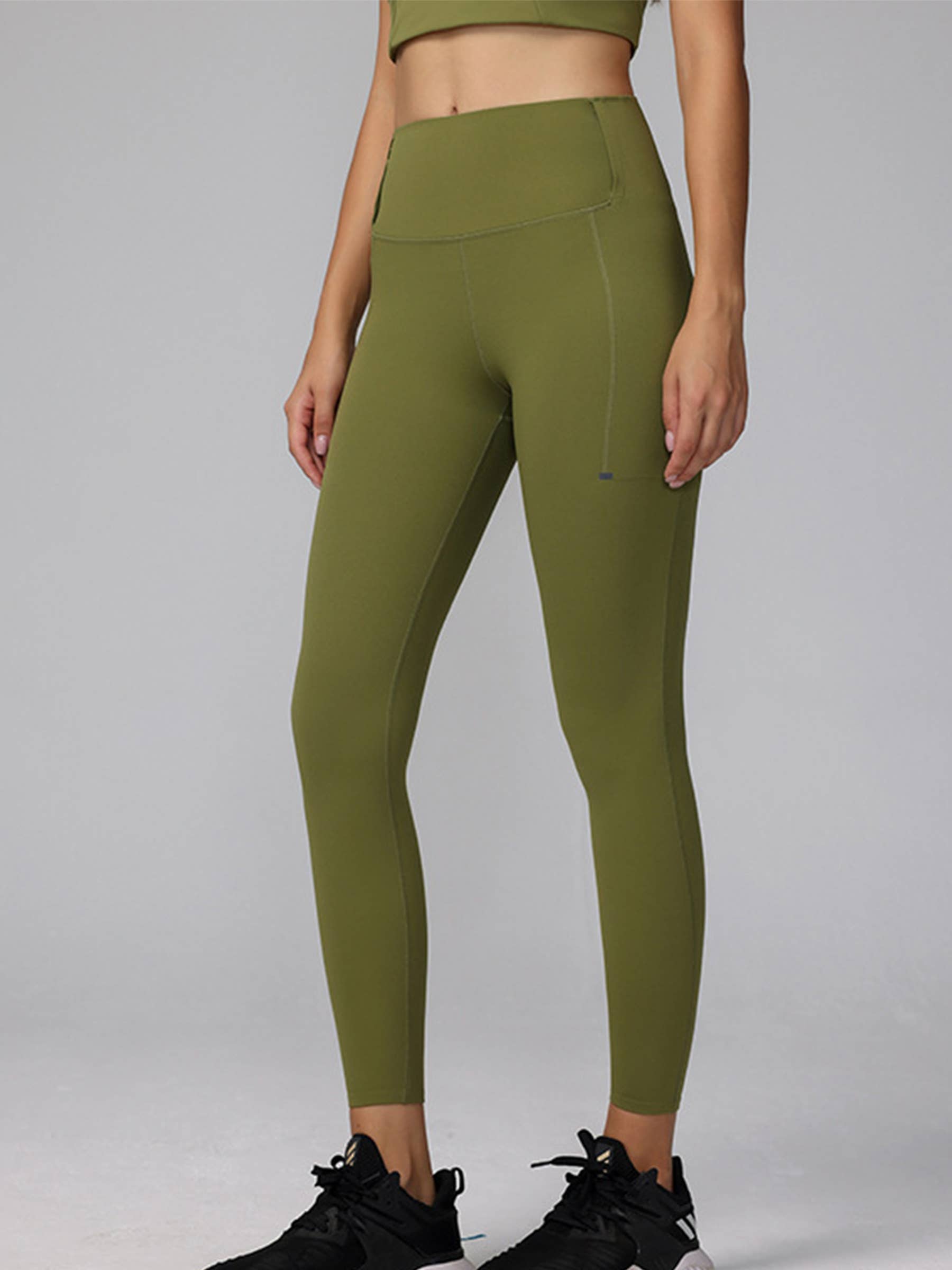 Wholesalesir - Vente Legging de sport/d'intérieur – femme - Pantalon de yoga moulant uni avec poche0