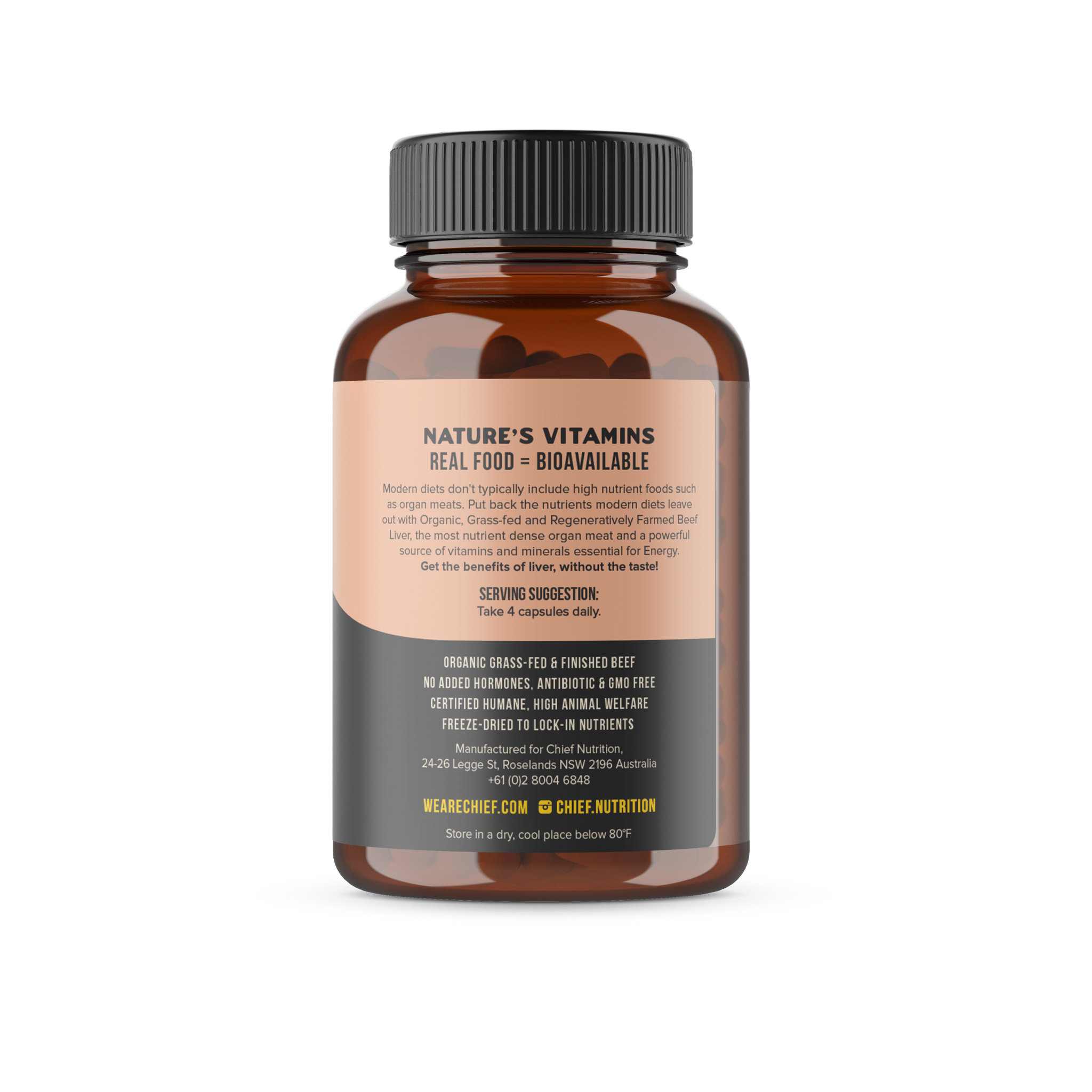 Chief Nutrition USA - Wholesale Oral Supplement/Vitamin - Organic Beef Liver Supplement (120 Capsules)2