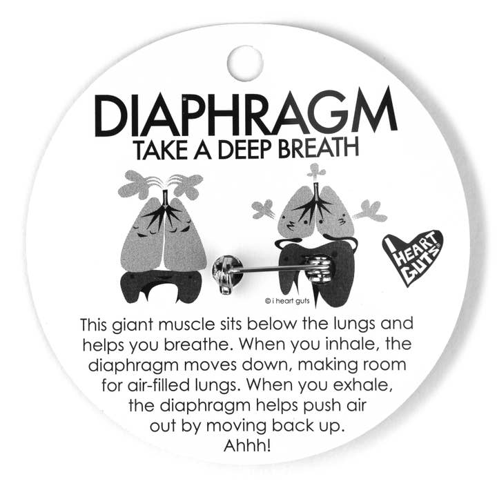 I Heart Guts | Organ Plushies Wholesale - Wholesale Lapel Pin/Button - Diaphragm Lapel Pin - Need Some Inspiration?4