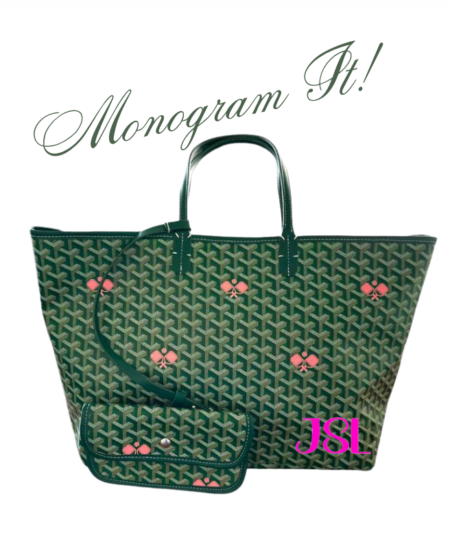 Runway Athletics - Vente Tote bag – femme - Sac de Pickleball - "The Whimsy" Vert avec Paddles Roses2