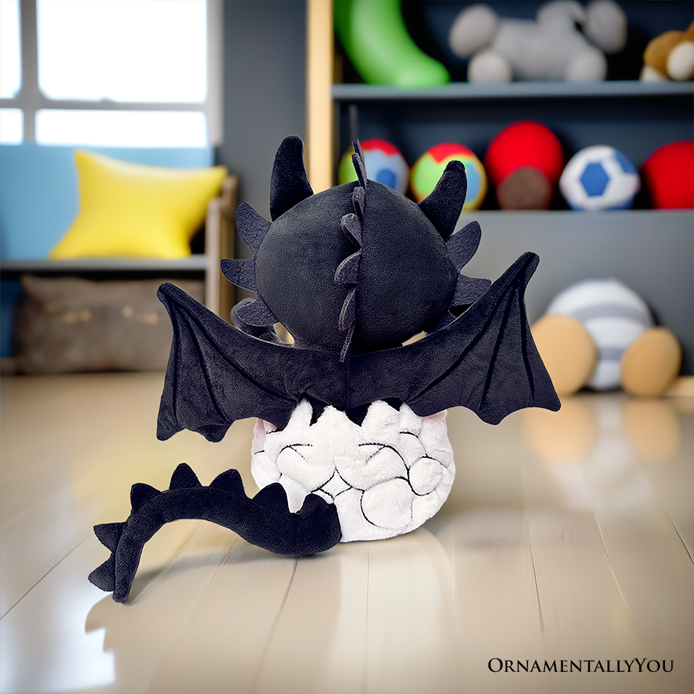 OrnamentallyYou - Wholesale Stuffed/Plush Toy - Kids & Baby - Drogo the Dino in an Egg Plushie, 12" Black and Red Dinosaur5