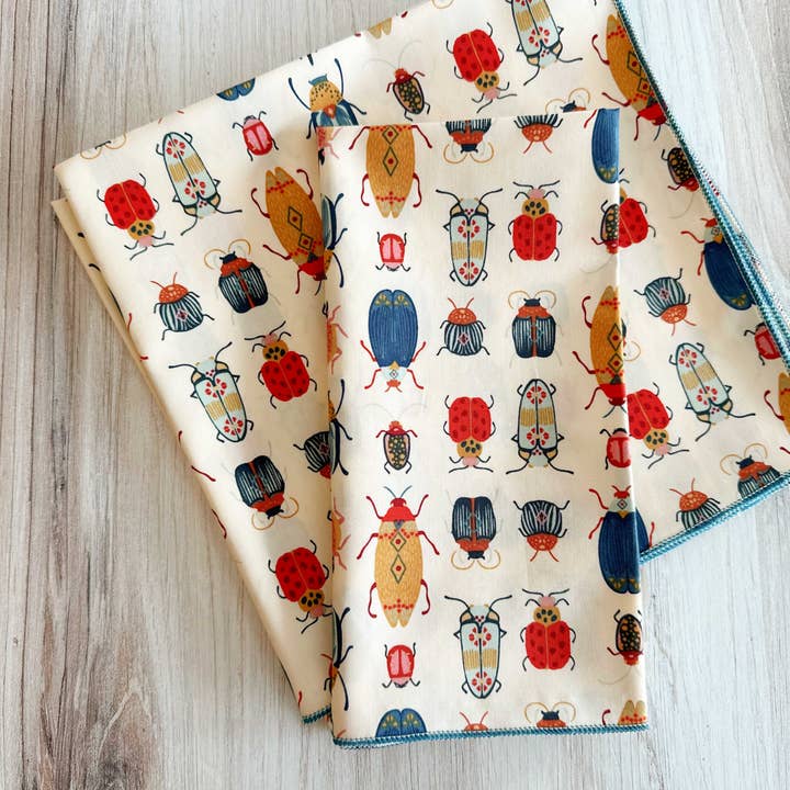 Dot and Army - Wholesale Dinner & Cloth Napkin - Beetle Cloth Napkins, set of four2