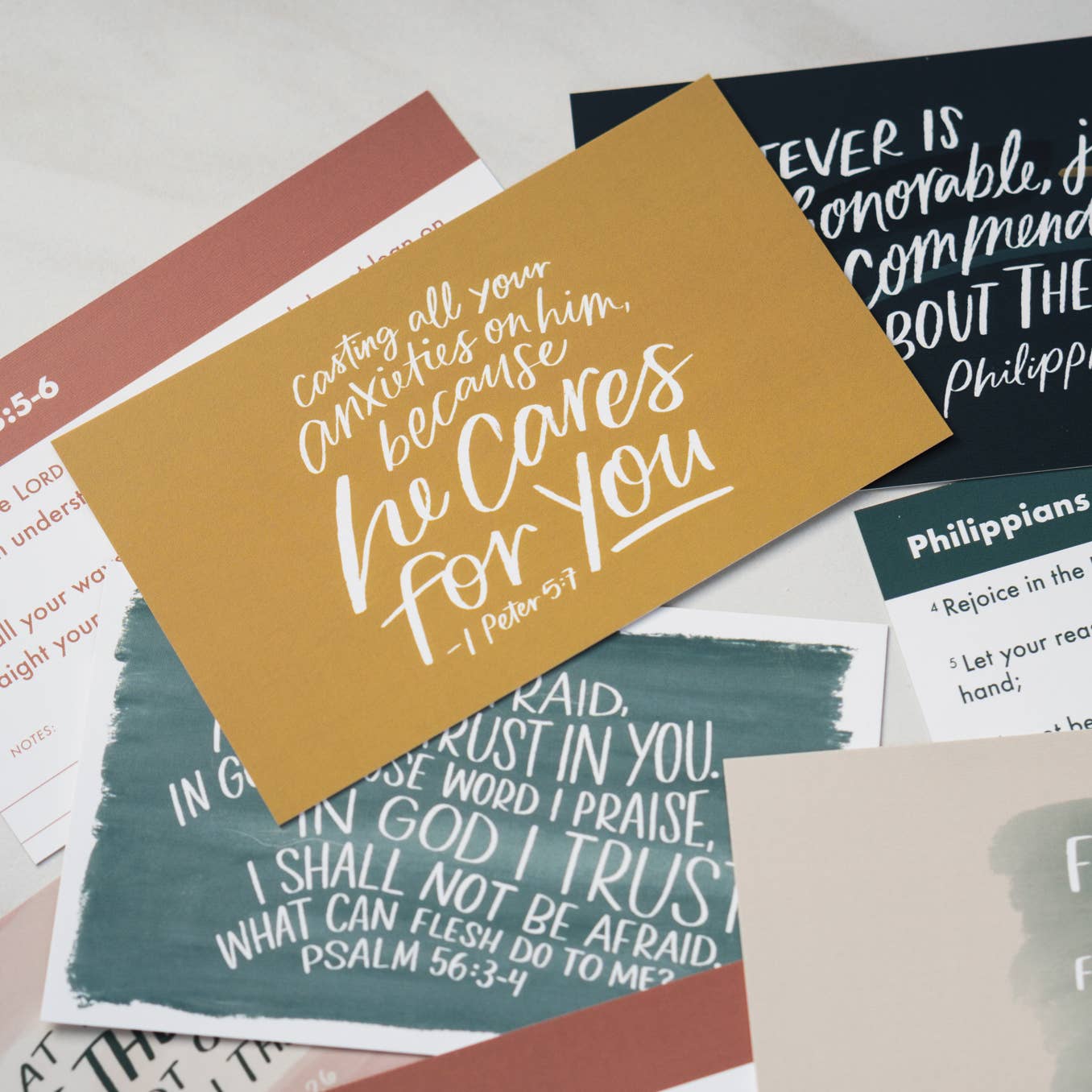 Lauren Ibach - Wholesale Stationery/Notecard Set - Scripture Memory Cards for Overcoming Anxiety4