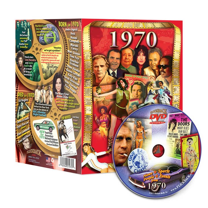 1970 Flickback DVD Video Greeting Card: Birthday or Anniversary Gift for wholesale by Flickback