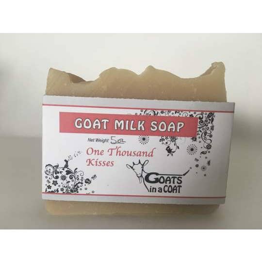 Thousand Kisses Goat Milk Soap for wholesale by Goats in a Coat