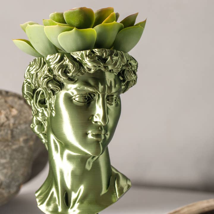 DAVID'S RENAISSANCE: ECO-FRIENDLY 3D-PRINTED PLANTER SILK OL for wholesale by Ingadi