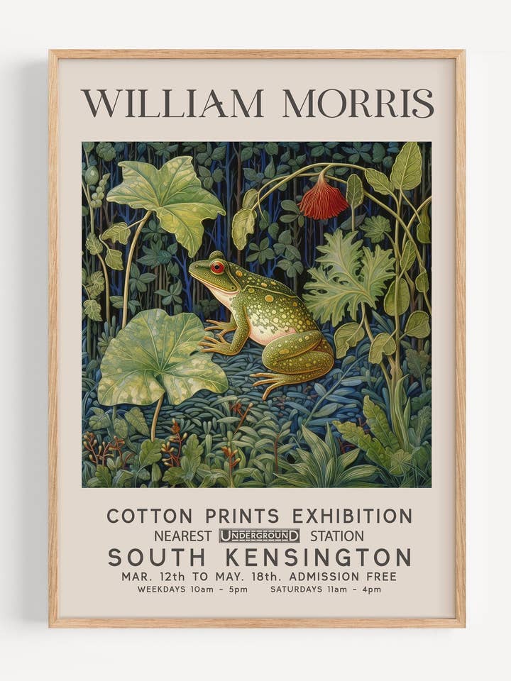 William Morris Frog I40-19 for wholesale by Peardrop Prints