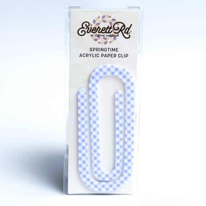 Lavendel-Karo Große Büroklammer Everett Rd. von Cathe Holden für den Großhandel von Jewelry Made by Me