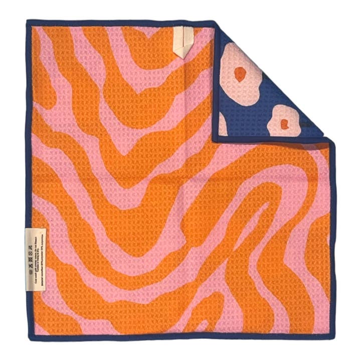 Blue Pink Orange Fidget: Reversible Washcloth for wholesale on Faire