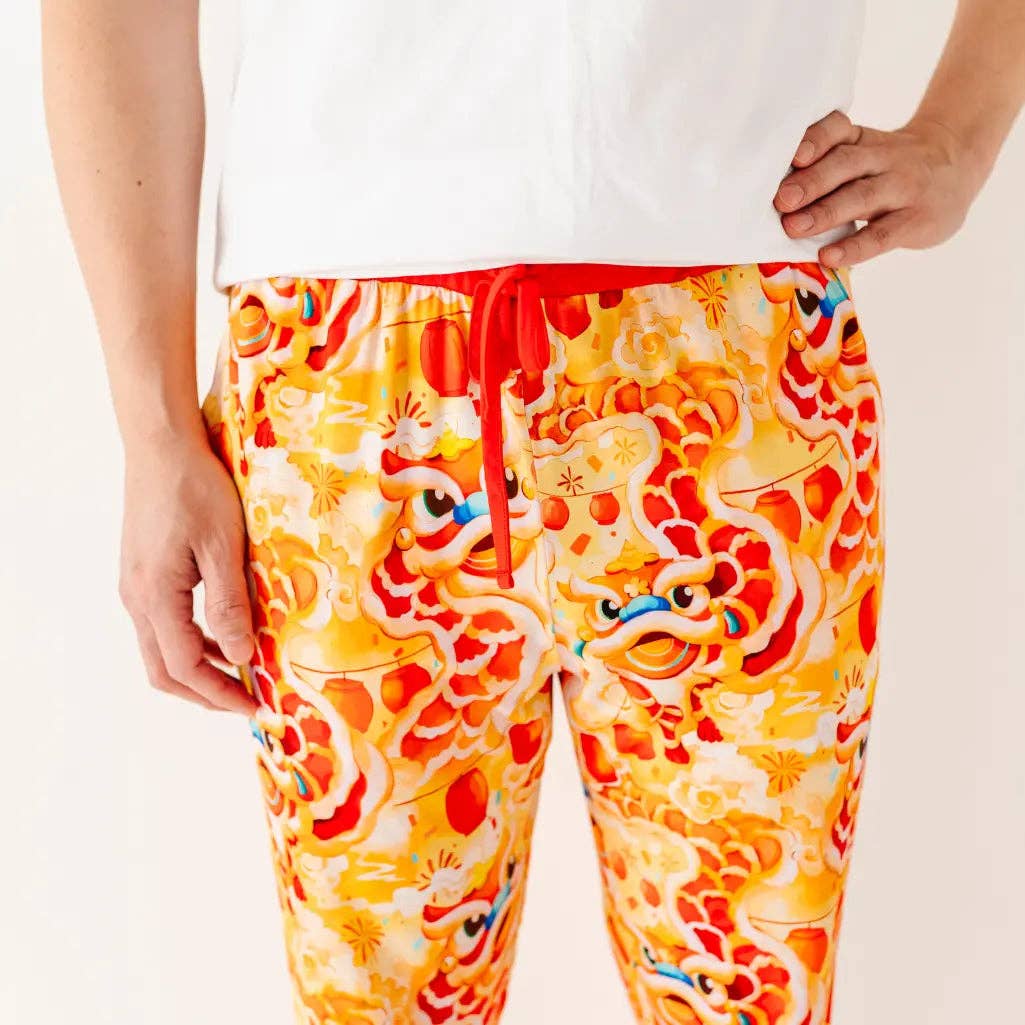 Dreambly Me - Wholesale Sleepwear Bottom - Men's - Lion Dancers Men's Pajama Pants1