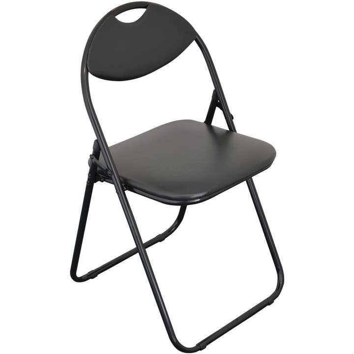 Silla plegable acolchada Harbour Housewares, color negro para venta al por mayor de Rinkit Ltd