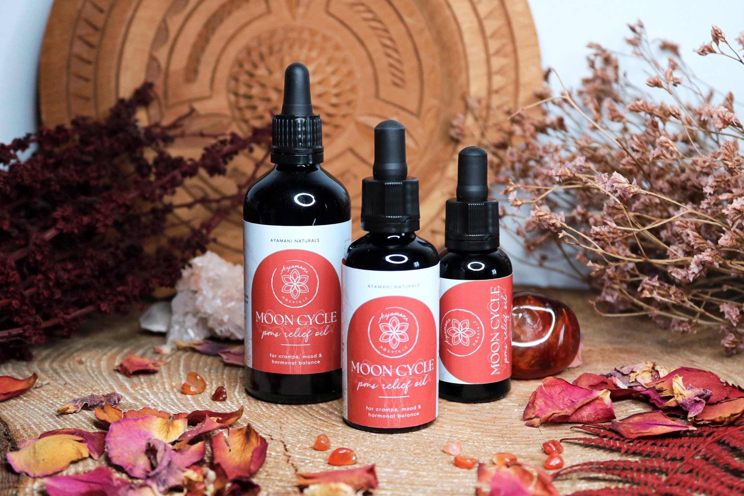 Ayamani Naturals - Vendita all'ingrosso Olio essenziale - Olio Moon Cycle per Sollievo da PMS con Copaiba, Incenso e Altri Estratti4