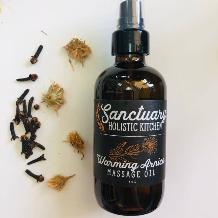 Sanctuary Holistic Kitchen - Wholesale Massage Oil/Gel - 4oz - Warming Arnica Massage Oil