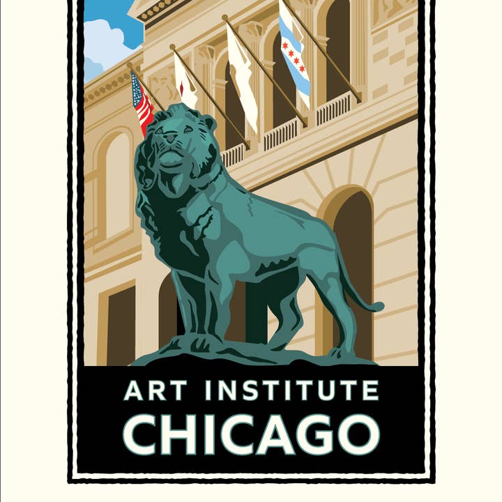 Landmark IL | Art Institute Chicago Art Print for wholesale by Legendary Landmark Art Prints