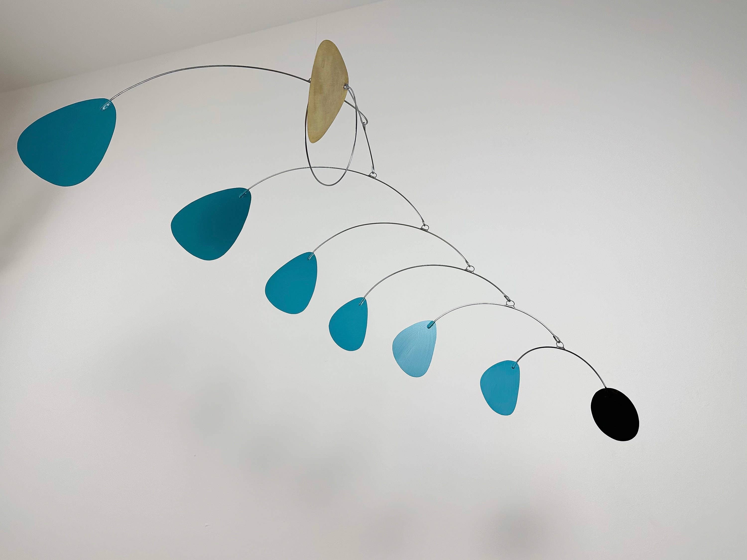 Kelly Design Mobiles - Venta al por mayor Móviles - Móvil | Móvil colgante | Móvil verde azulado y latón3