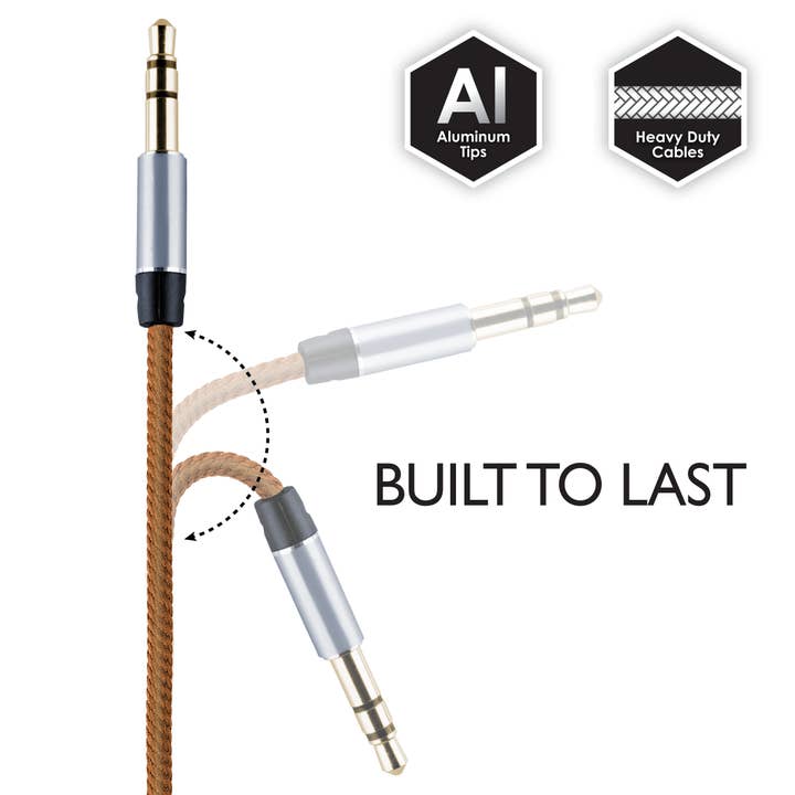 Cloudz - Wholesale Charging Cable - *Celltronix MCX Titanium 6' 3.5mm to 3.5mm AUX Audio Cable