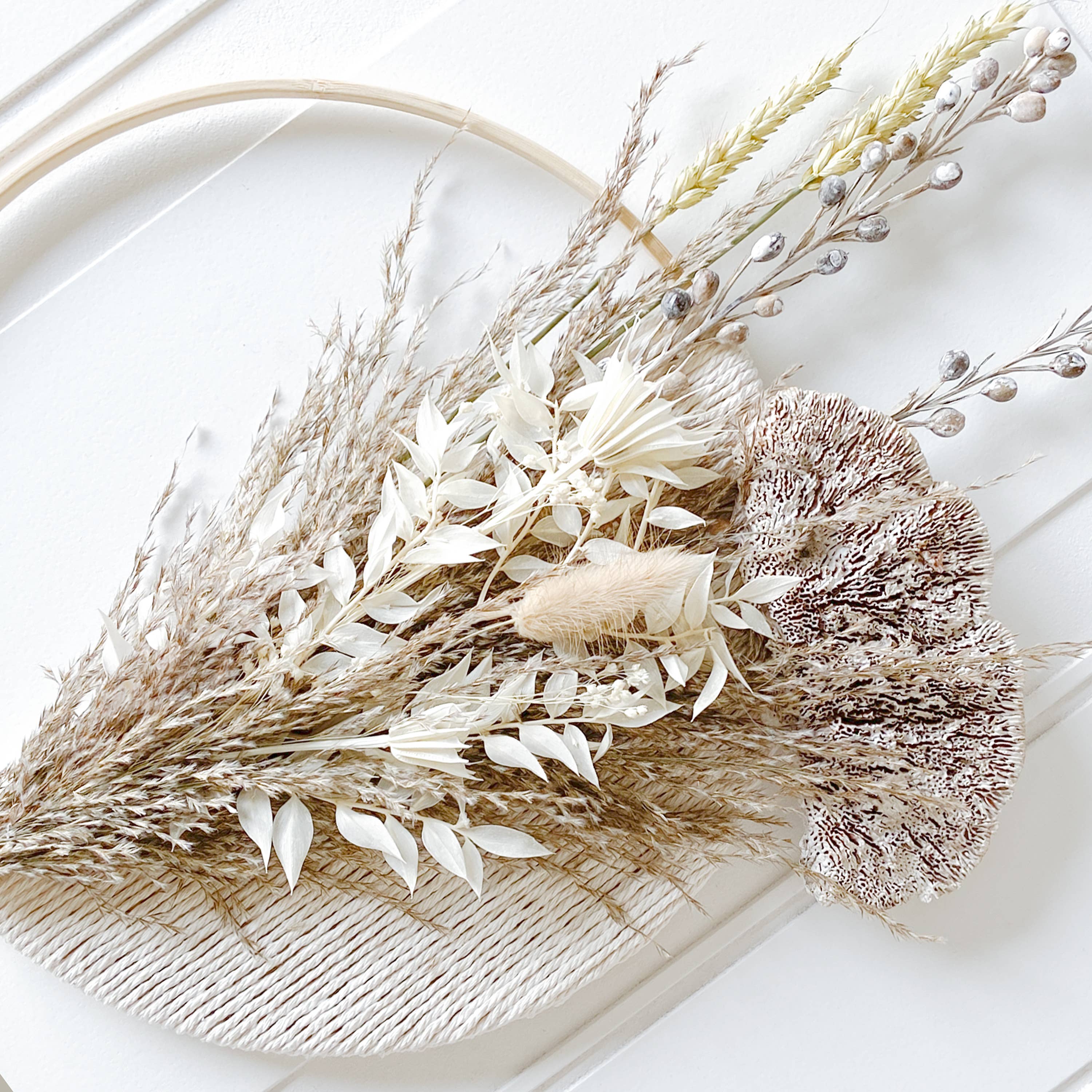 OLFFE - Wholesale Wreath - Dried Mushroom & Flowers Macramé Wreath2