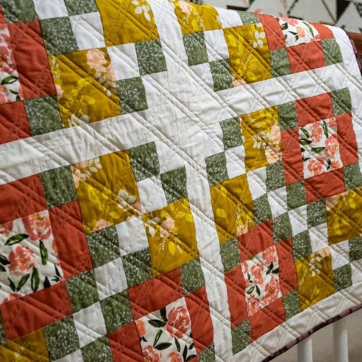 Meaford Pattern Press - Wholesale Craft Sewing Kit - Laura's 4-Patch Quilt Pattern - printed4