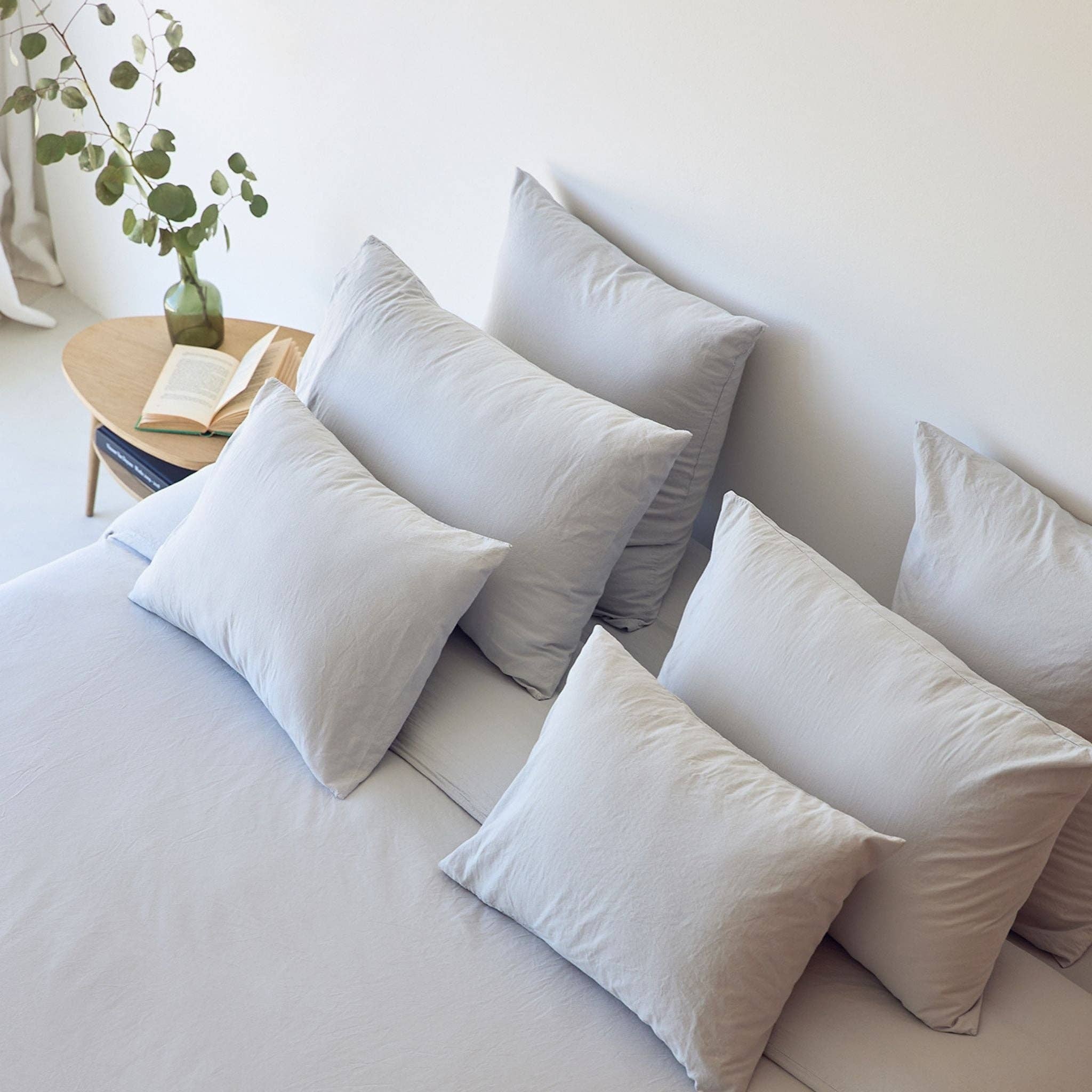 Torres Novas - Vendita all'ingrosso Copripiumini - Prata Cinza Tavira Completo Letto in Cotone Lavato5