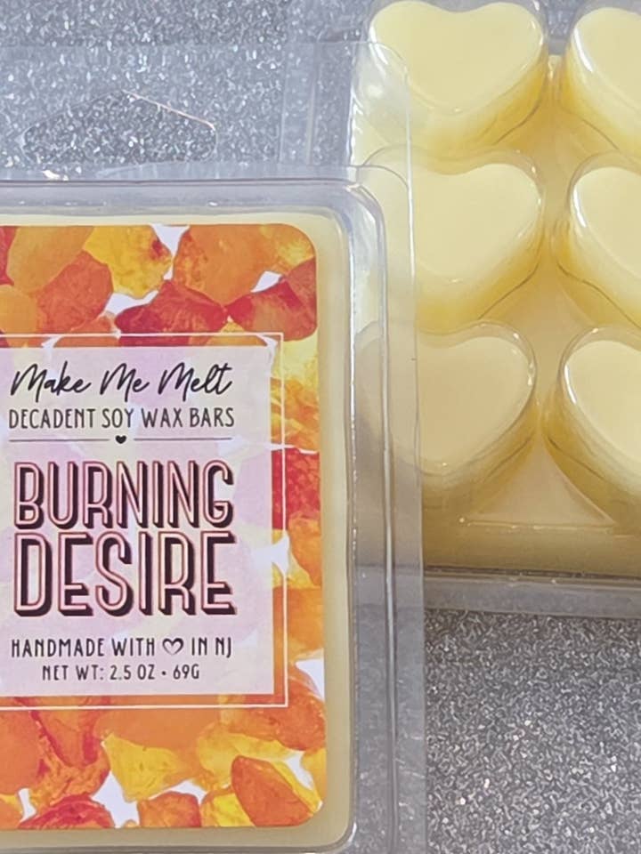 Highly Scented Heart-shaped Wax Melts - Amber Scent for wholesale by Make Me Melt