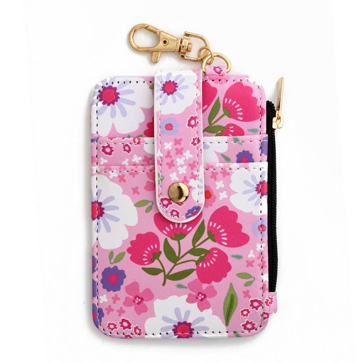 ACCITY - Wholesale Card Holder - Women's - PRINTED HEM CARD HOLDER WALLET KEYCHAIN_CWMM12871