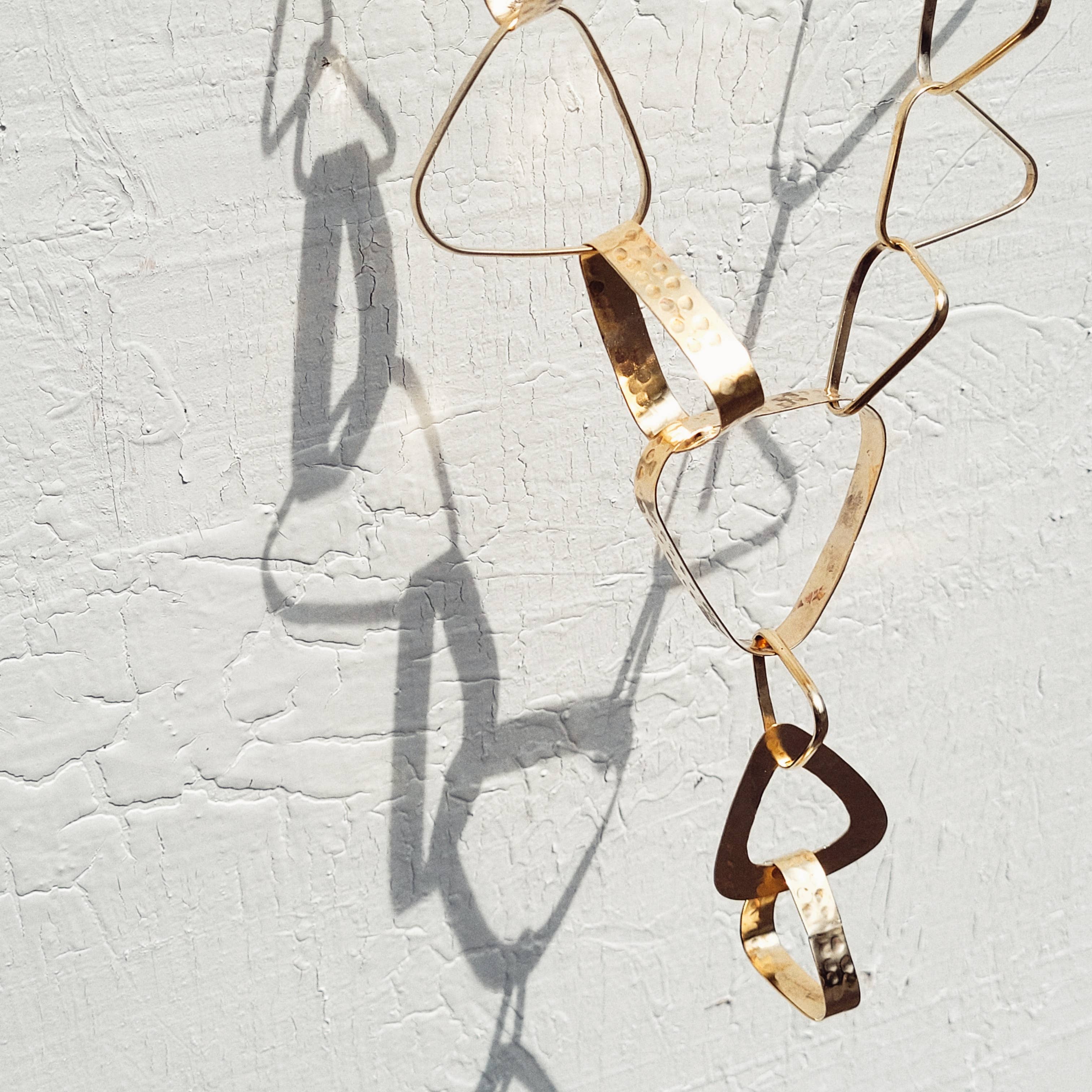 Bisjoux - Wholesale Link & Chain Necklace - Brass Chain link necklace geometric abstract handmade 9