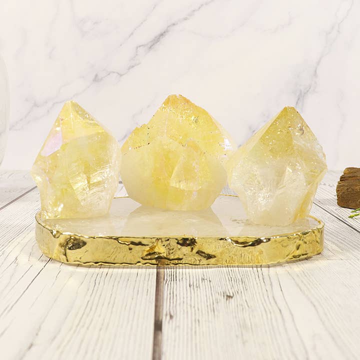 Natures Artifacts Inc - Vente Pierre et cristal de spiritualité - Angel Aura Citrine Point Base0