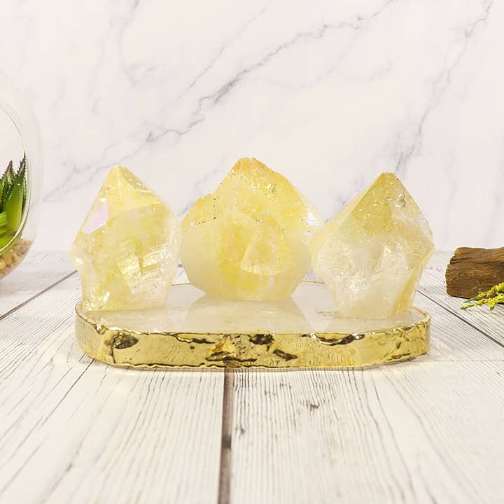 Natures Artifacts Inc - Wholesale Spiritual Stone/Crystal - Angel Aura Citrine Point Base Cut
