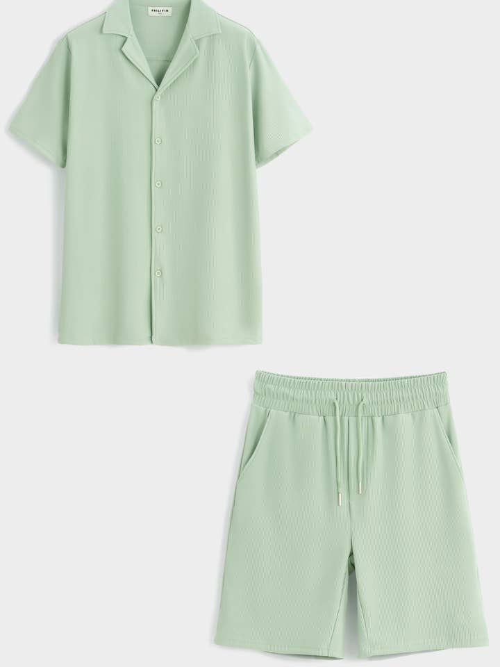 BM2605S-11 Chemise à boutons, short, taille élastique. pour la vente par Frilivin