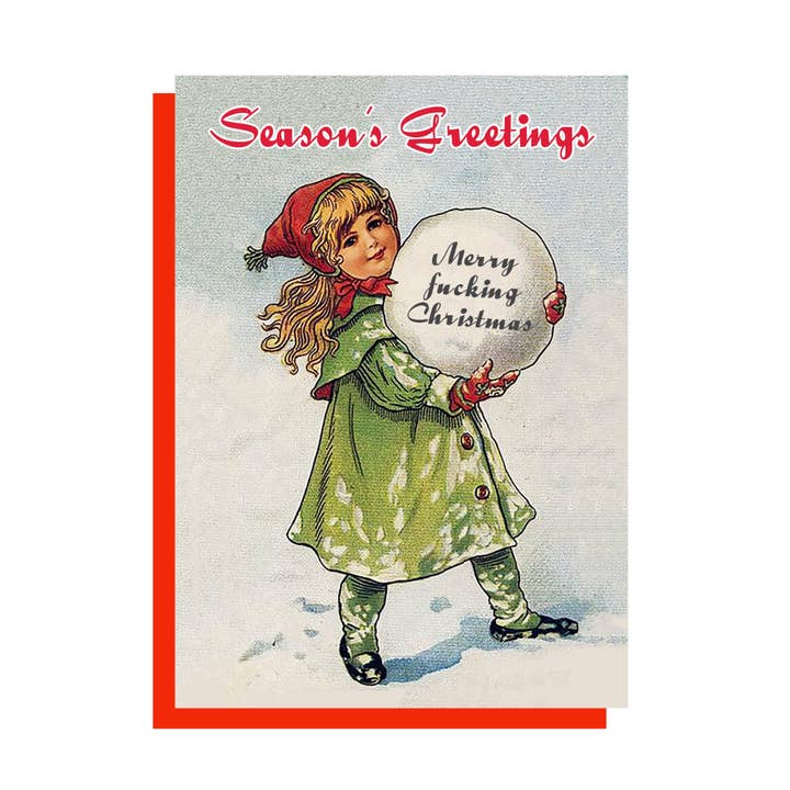 Merry Effing Christmas Card (NNX42) for wholesale by Go La La