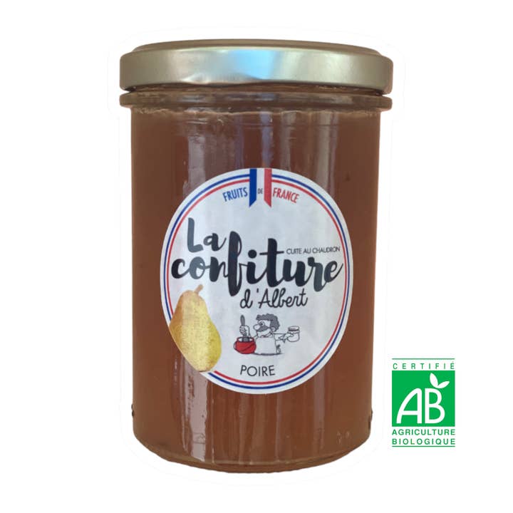 Confiture bio de poire pour la vente par La Confiture d'Albert