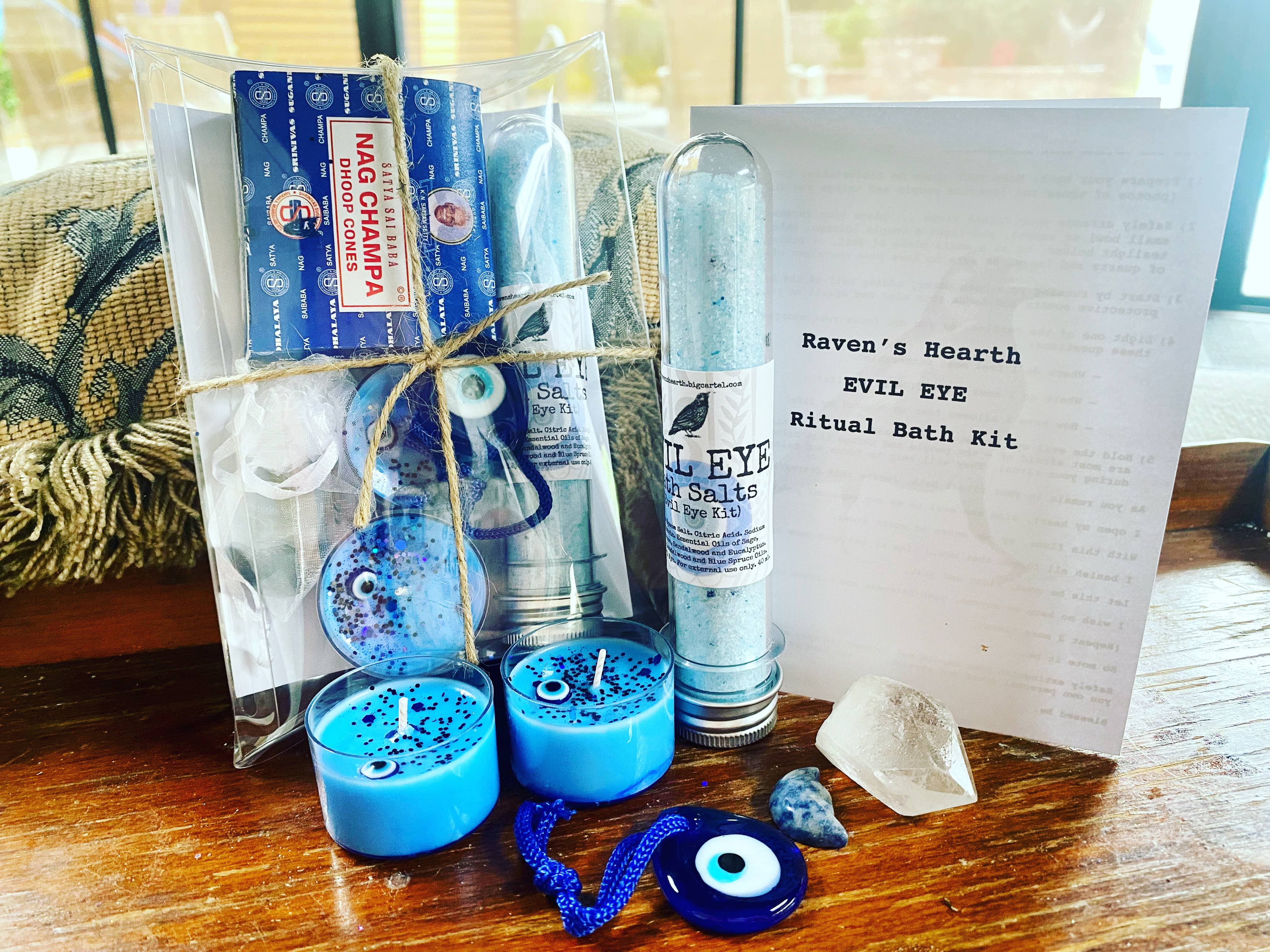 Raven’s Hearth - Vente Set de bain et corps - Kit de bain Œil du Mal | Protection | Spa | Fait main1