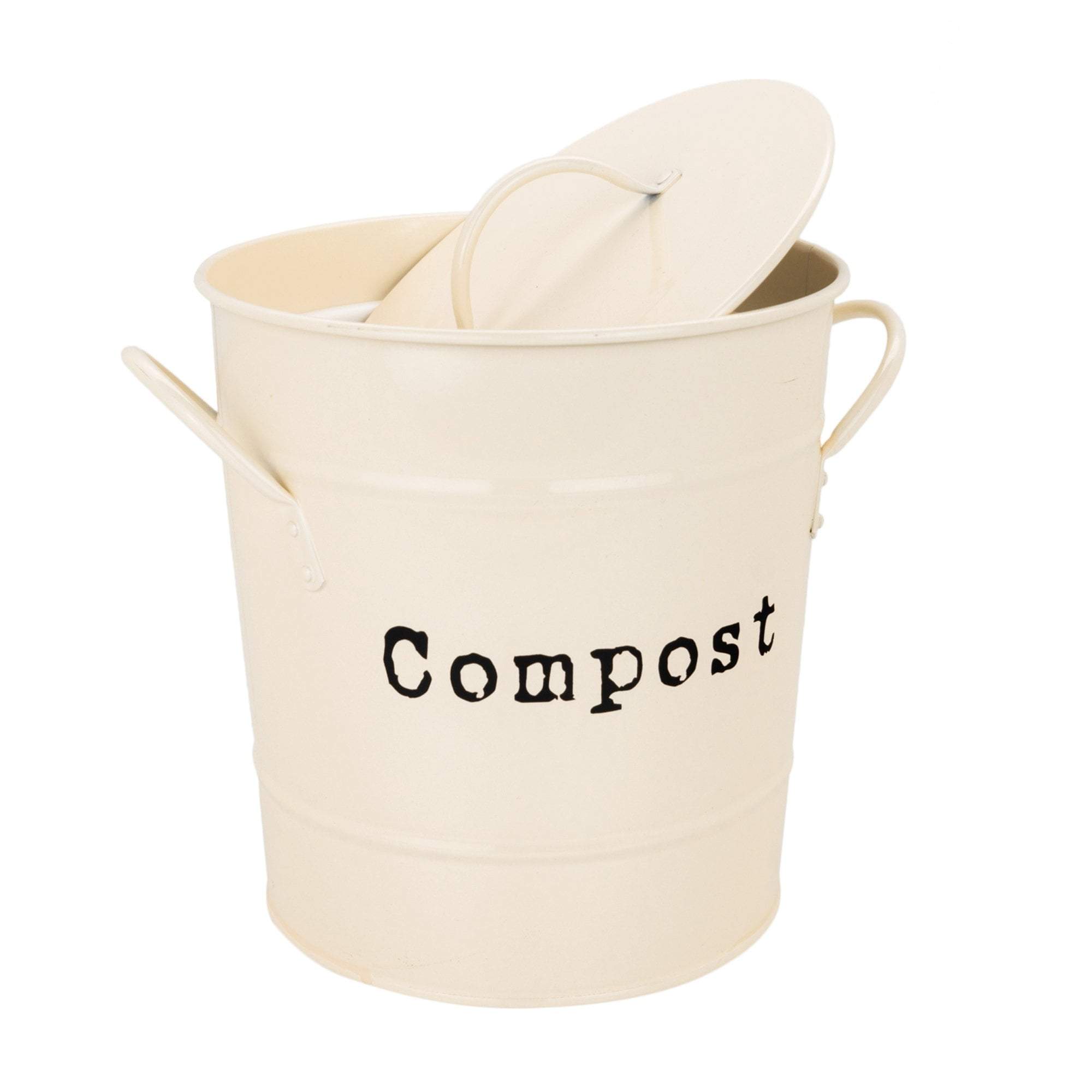 Rinkit Ltd – wholesale Rubbish can/Rubbish bin – Harbour Housewares Metal Garden Compost Bin - Cream3