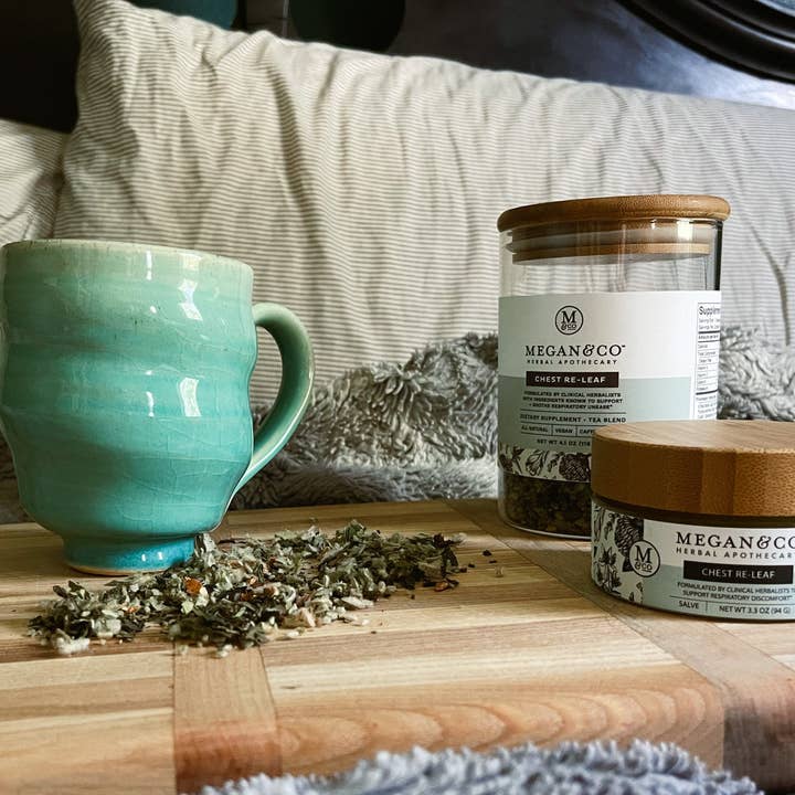 MEGAN & CO. Herbal Apothecary - Wholesale Health/Detox Tea - Chest Re-Leaf Tea Blend (116g) – Support + Soothe4