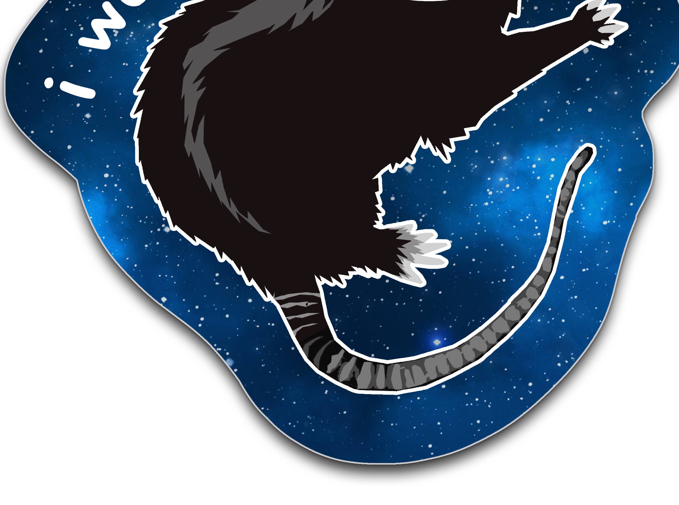 BoyPilot Goods - Wholesale Sticker - Possum in Space Sticker 3" x 3" - Introvert Anxiety Sticker3