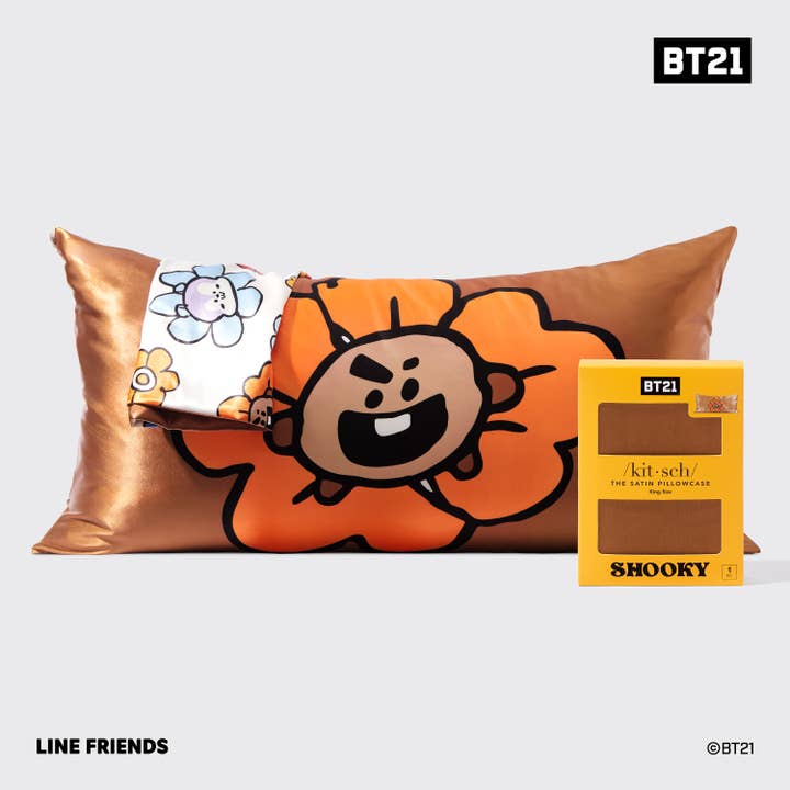 Funda de almohada de satén BT21 x Kitsch King - Shooky para venta al por mayor de KITSCH