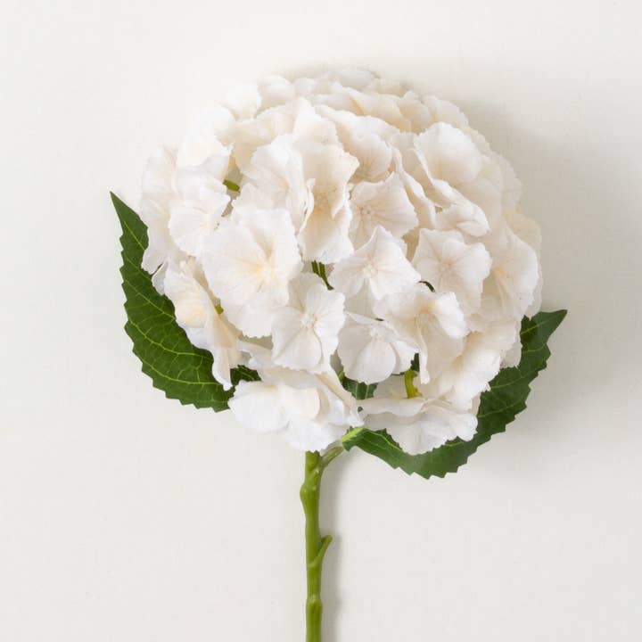 Sullivans Home Decor - Wholesale Artificial Flowers - White Hydrangea Stem