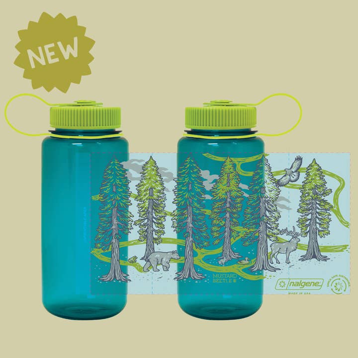 Mustard Beetle - Wholesale Water bottle - 16oz Nalgene: Redwoods6