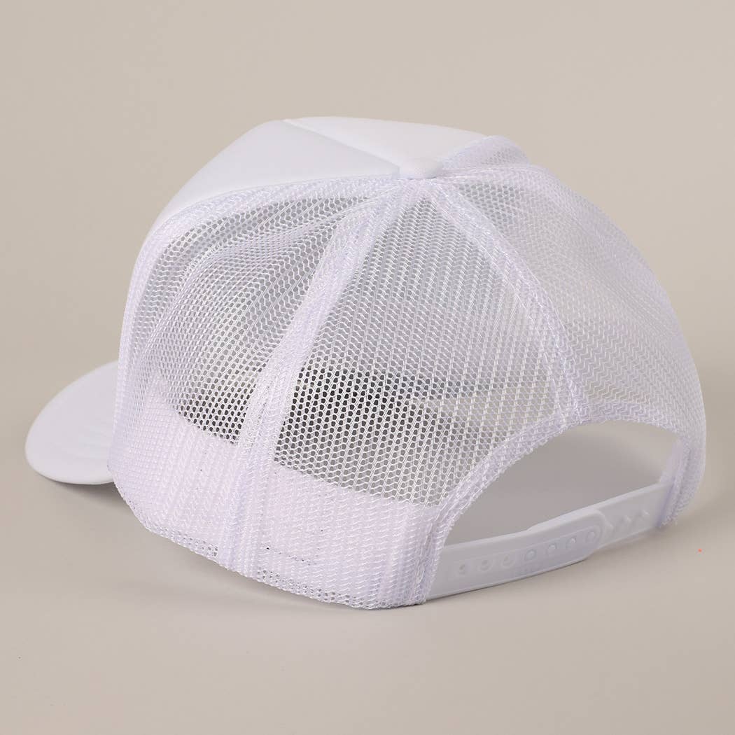 Fashion City - Wholesale Trucker Hat - Unisex - HAWAII Text Printed Mesh Back Foam Trucker Hat25