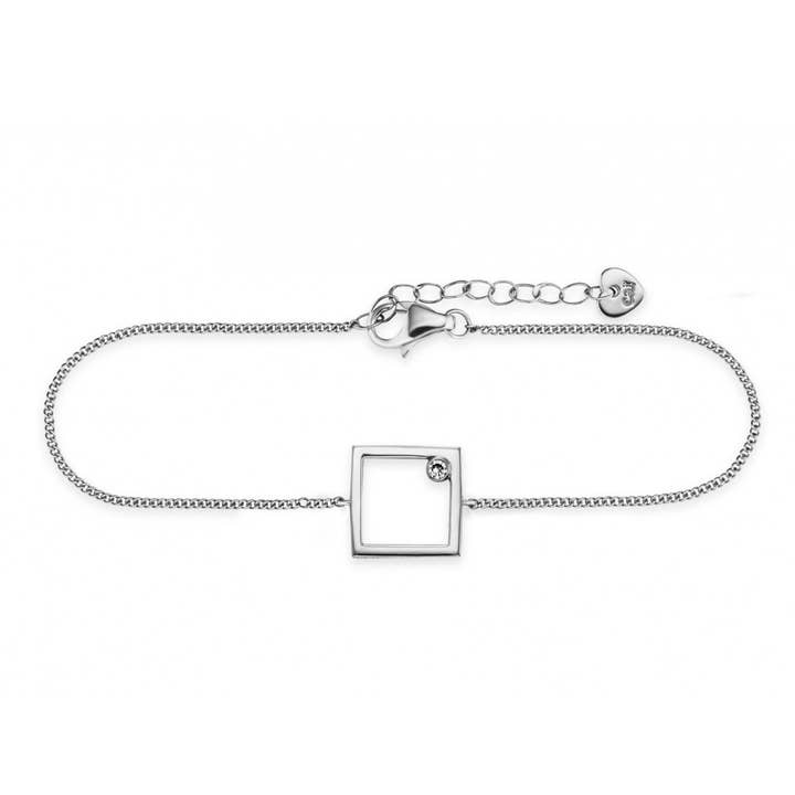 925 sterling silver rhodium-plated rectangular zirconia bracelet for wholesale by caï