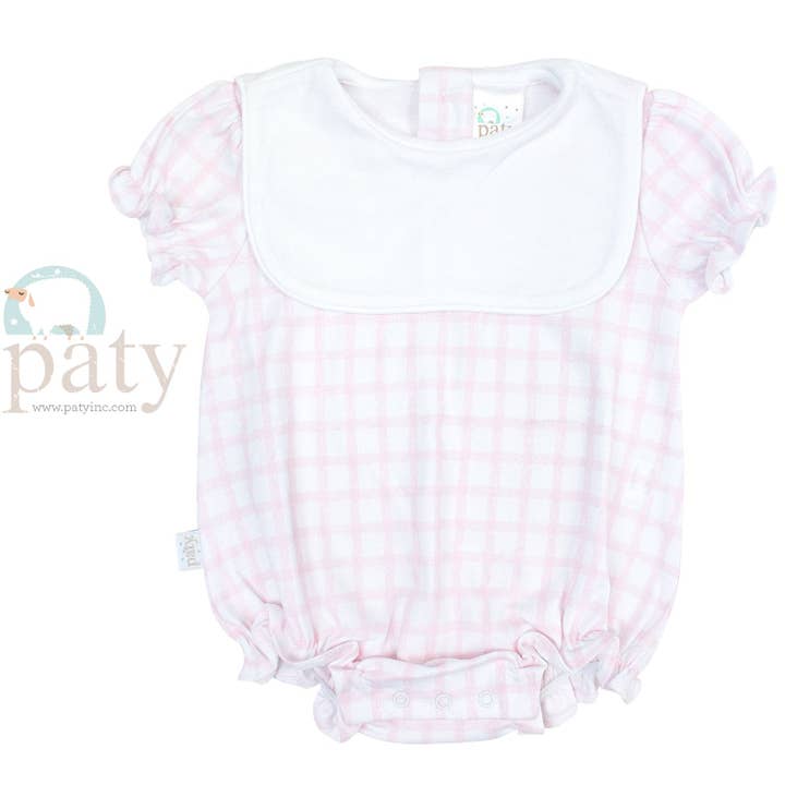 Paty - Wholesale Bodysuit (Non-Footed) - Baby - Paty Pima Bubble with Bib #1509GHM-P, 1509-WP