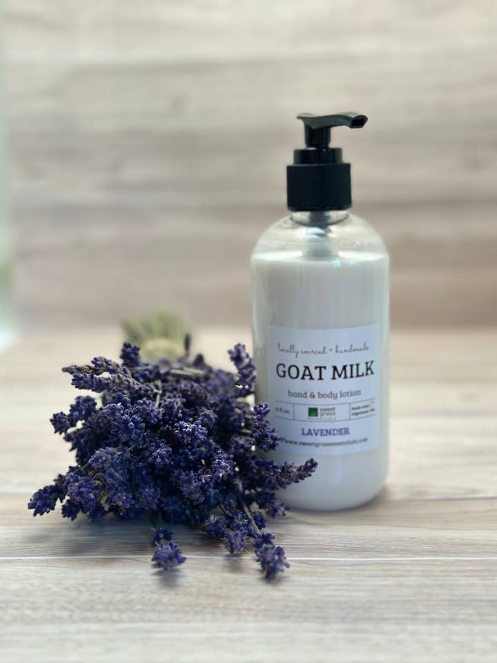 Goat's Milk Hand+Body Lotion 8 fl oz for wholesale by Sweet Grass Essentials
