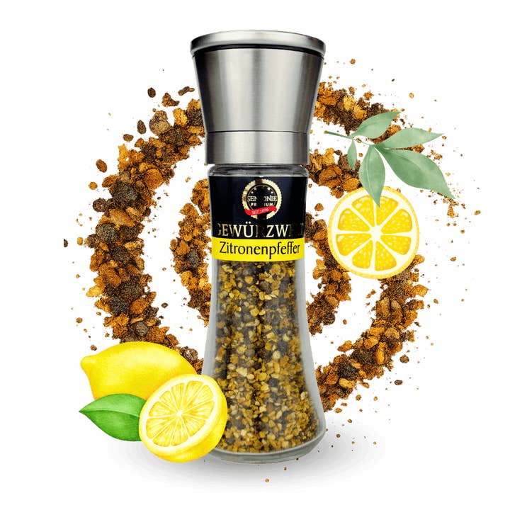 Lemon Pepper Mill Premium for wholesale by Altenburger Senf & Feinkost GmbH & Co. KG