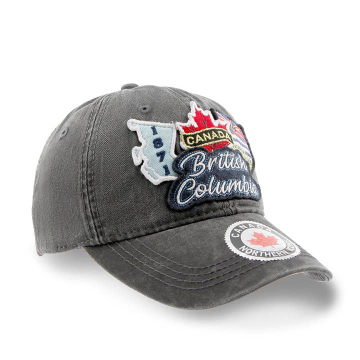 Northern Icons Creations INC - Vente Casquette de baseball – unisexe - Casquette de province avec broderie patch Colombie-Britannique